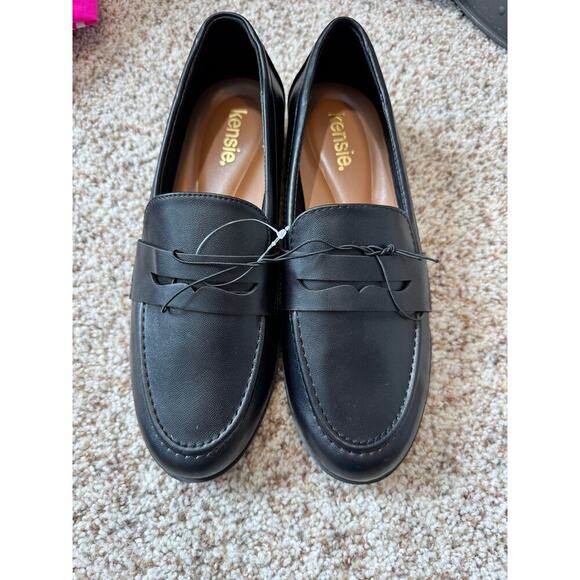 KENSIE size 8.5 Black Penny loafers, Synthetic Leather, Flats; NEW Shoes w/ Box - Picture 6 of 7